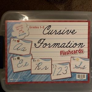 Abeka cursive formation flash cards